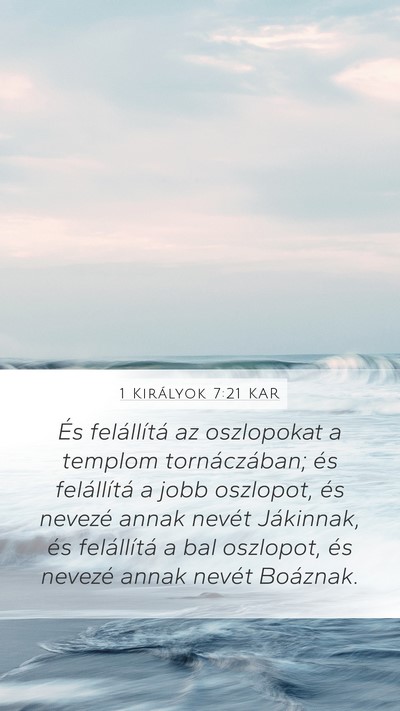 1 Királyok 7:21 KAR Bible Verse Image