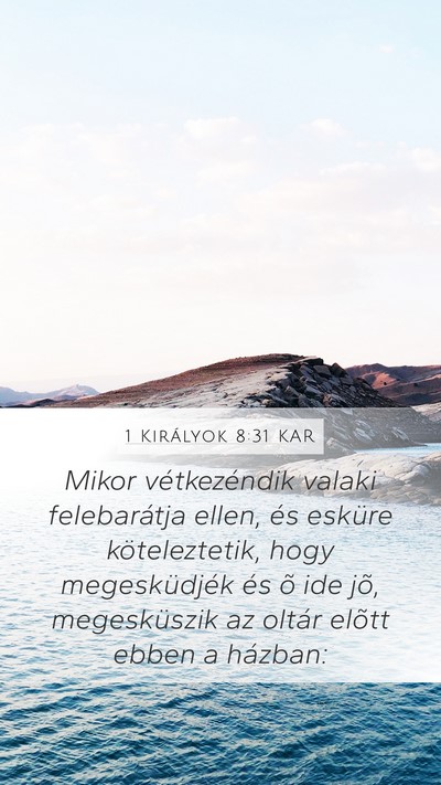 1 Királyok 8:31 KAR Bible Verse Image