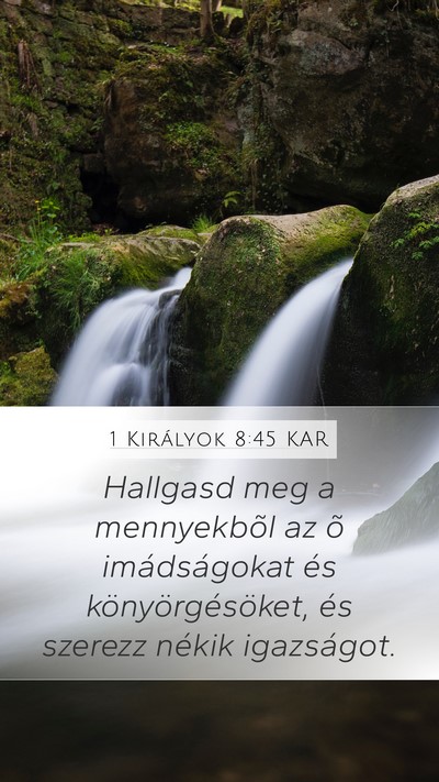 1 Királyok 8:45 KAR Bible Verse Image