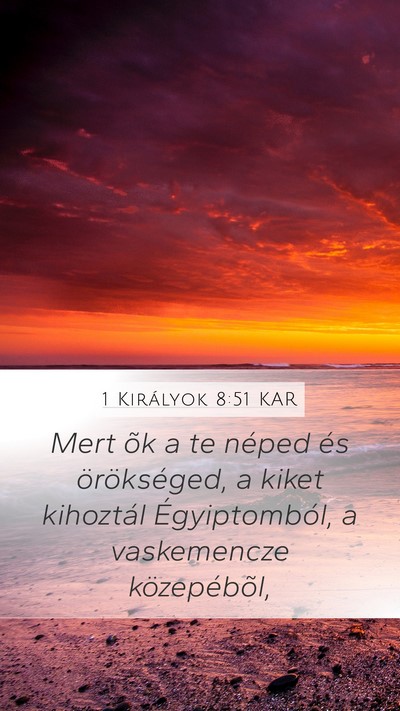 1 Királyok 8:51 KAR Bible Verse Image