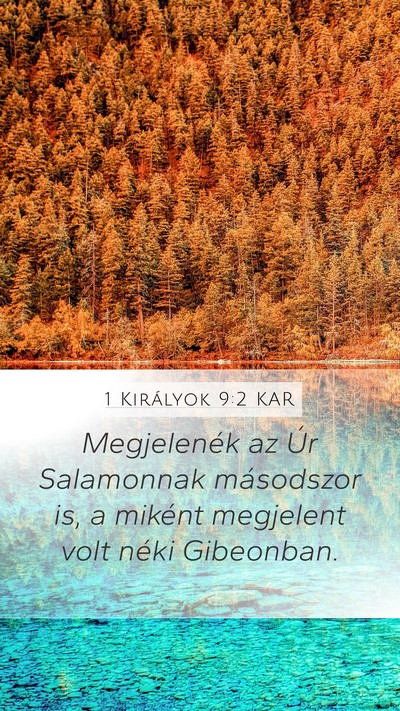 1 Királyok 9:2 KAR Bible Verse Image