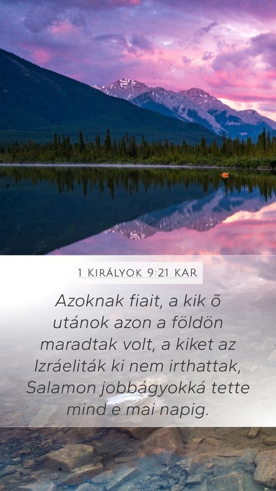 1 Királyok 9:21 KAR Bible Verse Image