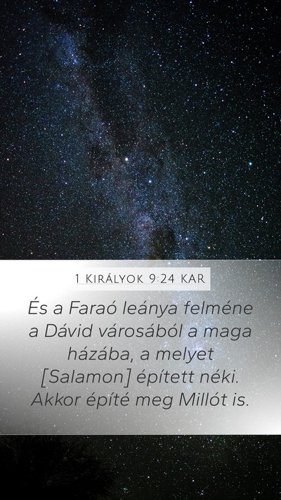 1 Királyok 9:24 KAR Bible Verse Image