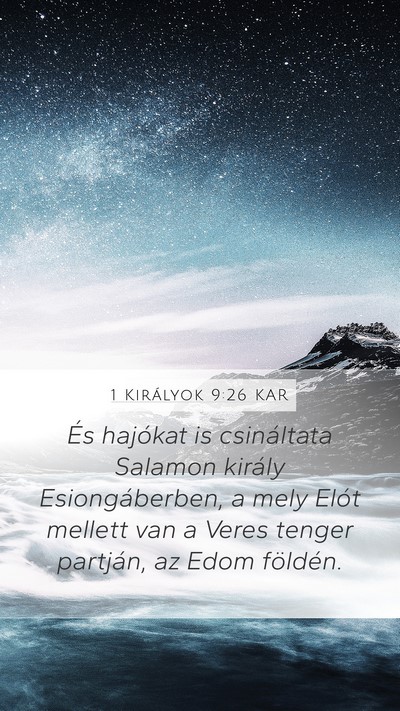 1 Királyok 9:26 KAR Bible Verse Image