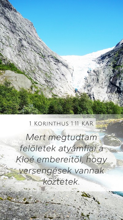 1 Korinthus 1:11 KAR Bible Verse Image