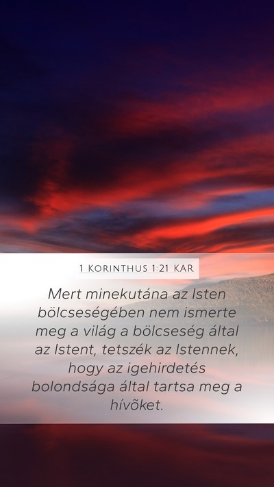 1 Korinthus 1:21 KAR Bible Verse Image