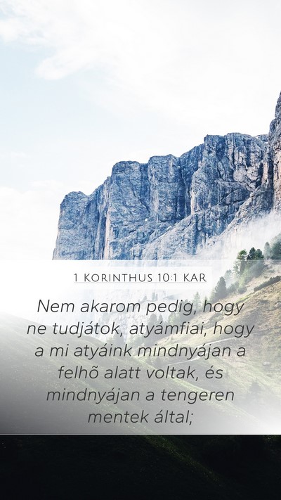 1 Korinthus 10:1 KAR Bible Verse Image