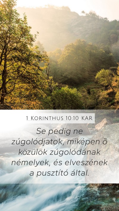 1 Korinthus 10:10 KAR Bible Verse Image