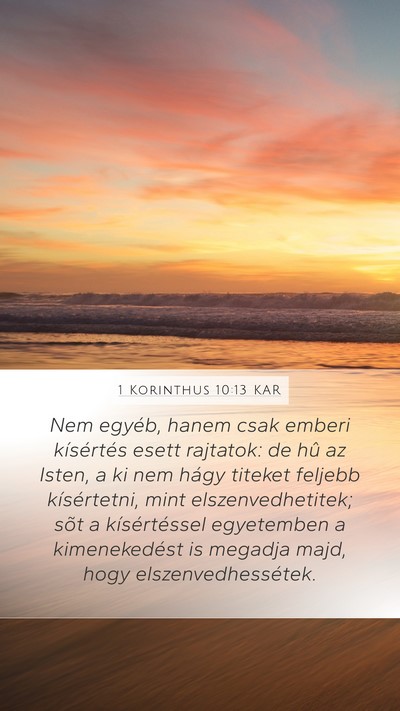 1 Korinthus 10:13 KAR Bible Verse Image