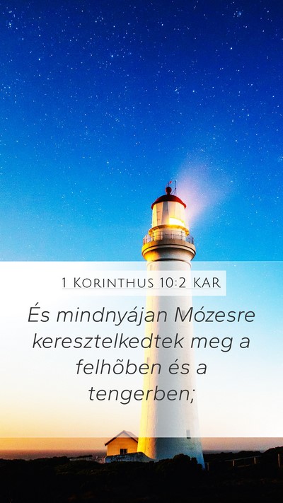 1 Korinthus 10:2 KAR Bible Verse Image