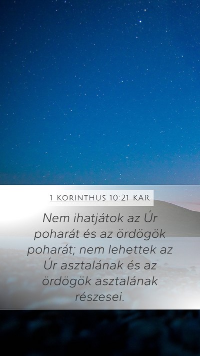 1 Korinthus 10:21 KAR Bible Verse Image