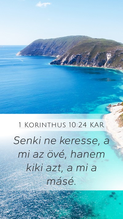 1 Korinthus 10:24 KAR Bible Verse Image