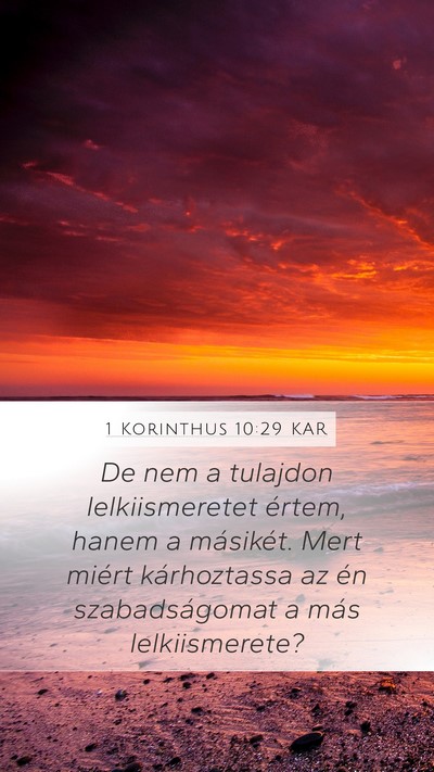 1 Korinthus 10:29 KAR Bible Verse Image