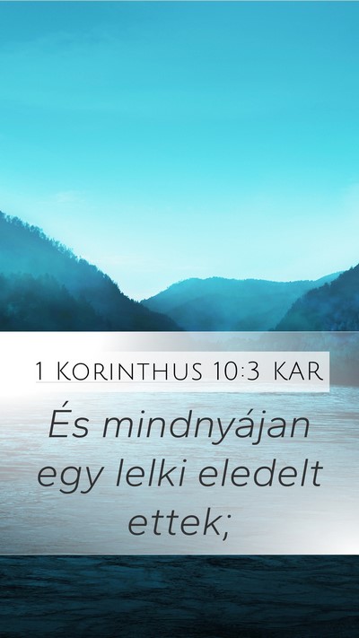 1 Korinthus 10:3 KAR Bible Verse Image