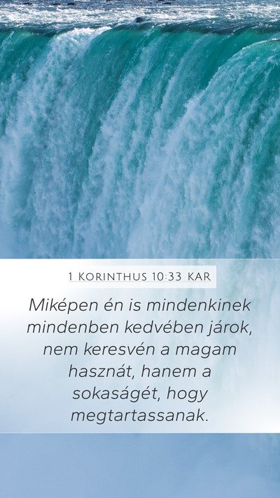 1 Korinthus 10:33 KAR Bible Verse Image