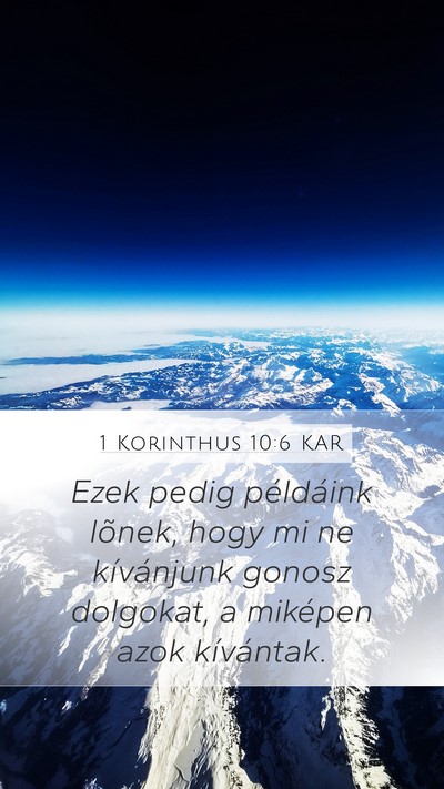 1 Korinthus 10:6 KAR Bible Verse Image