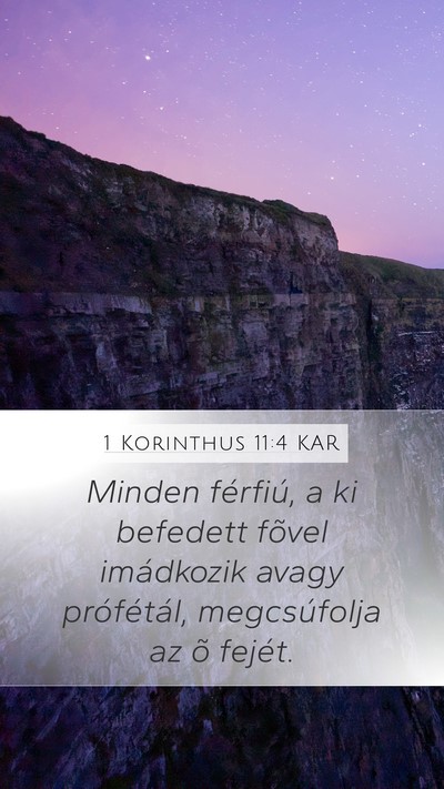 1 Korinthus 11:4 KAR Bible Verse Image
