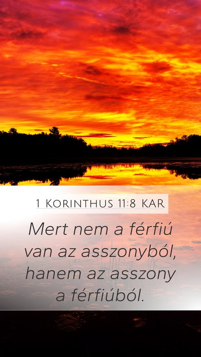 1 Korinthus 11:8 KAR Bible Verse Image
