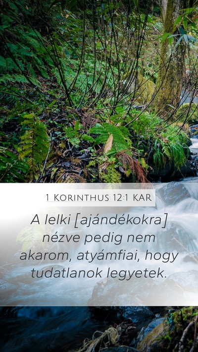 1 Korinthus 12:1 KAR Bible Verse Image