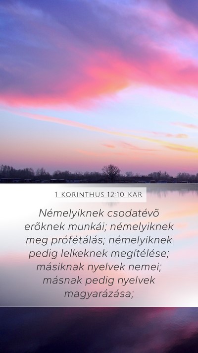 1 Korinthus 12:10 KAR Bible Verse Image