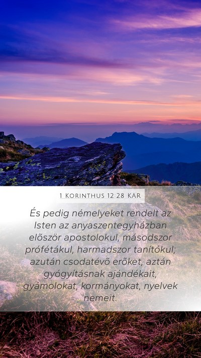 1 Korinthus 12:28 KAR Bible Verse Image