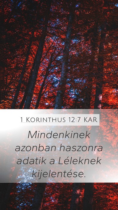 1 Korinthus 12:7 KAR Bible Verse Image