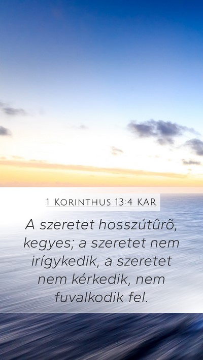 1 Korinthus 13:4 KAR Bible Verse Image