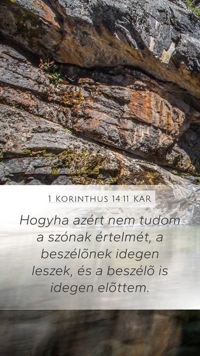 1 Korinthus 14:11 KAR Bible Verse Image