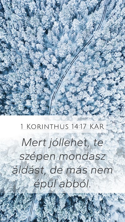 1 Korinthus 14:17 KAR Bible Verse Image