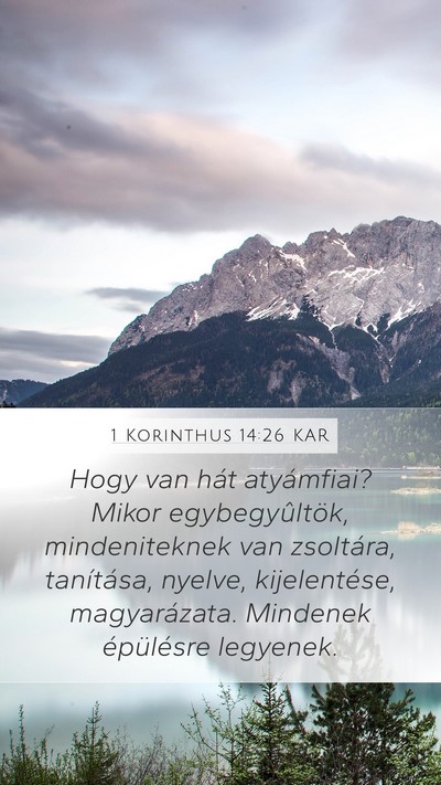 1 Korinthus 14:26 KAR Bible Verse Image