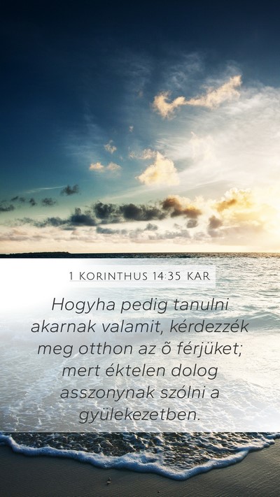 1 Korinthus 14:35 KAR Bible Verse Image