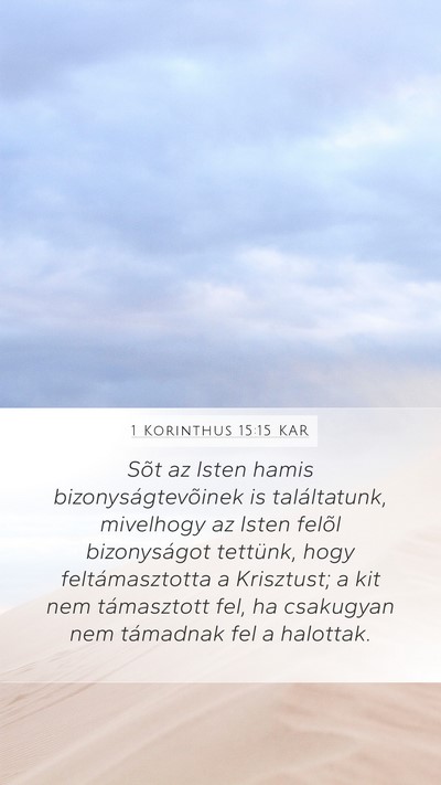 1 Korinthus 15:15 KAR Bible Verse Image