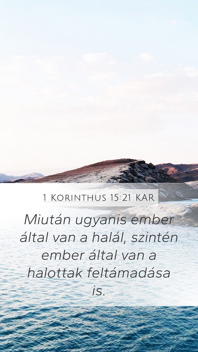 1 Korinthus 15:21 KAR Bible Verse Image
