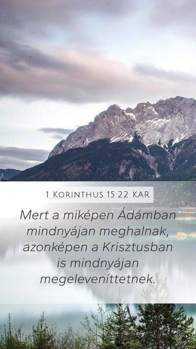 1 Korinthus 15:22 KAR Bible Verse Image
