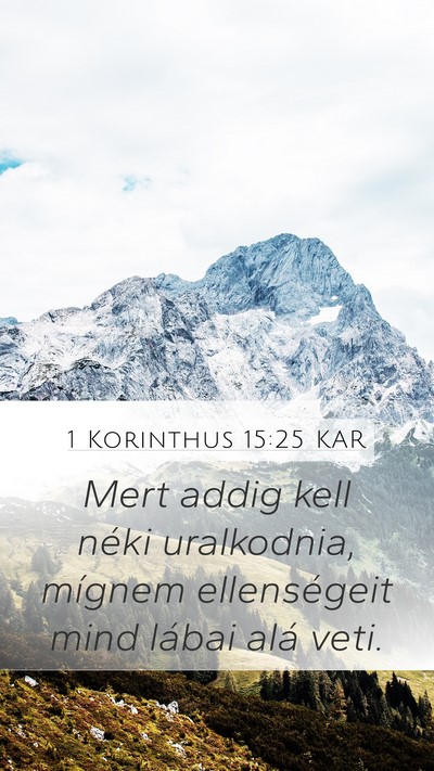 1 Korinthus 15:25 KAR Bible Verse Image