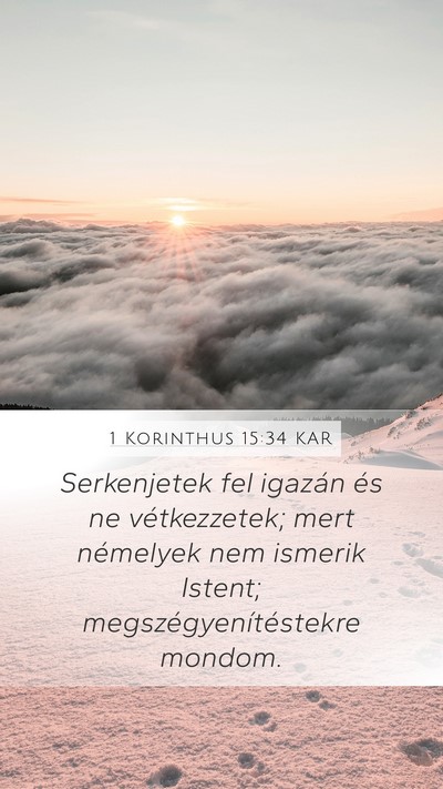 1 Korinthus 15:34 KAR Bible Verse Image