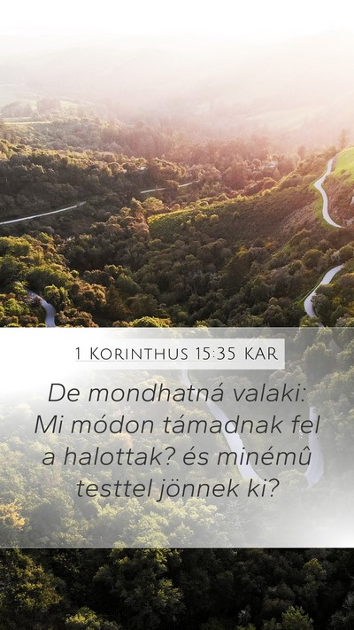 1 Korinthus 15:35 KAR Bible Verse Image