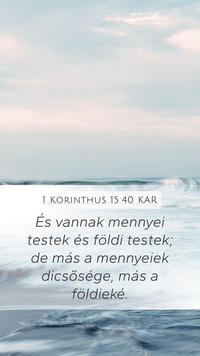 1 Korinthus 15:40 KAR Bible Verse Image