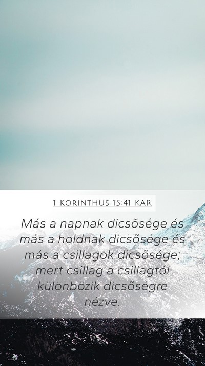 1 Korinthus 15:41 KAR Bible Verse Image