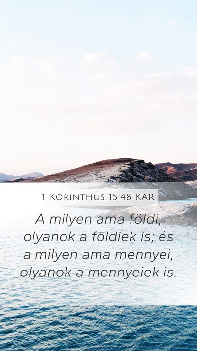 1 Korinthus 15:48 KAR Bible Verse Image