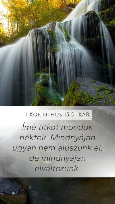 1 Korinthus 15:51 KAR Bible Verse Image