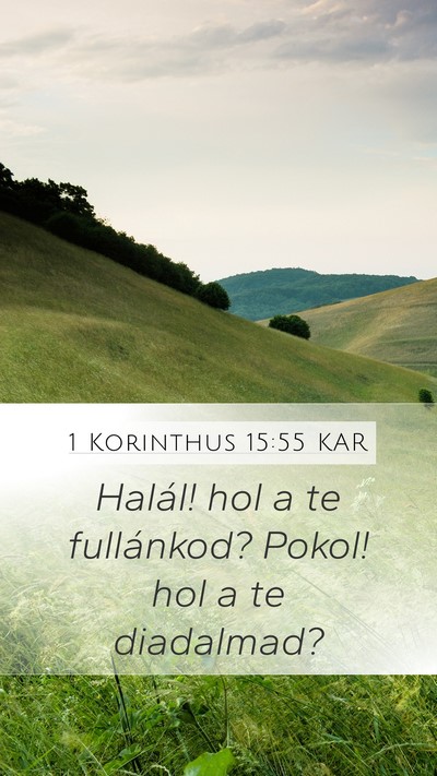 1 Korinthus 15:55 KAR Bible Verse Image