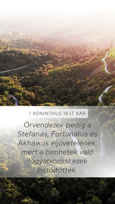 1 Korinthus 16:17 KAR Bible Verse Image