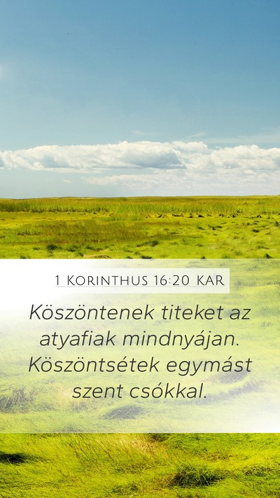 1 Korinthus 16:20 KAR Bible Verse Image