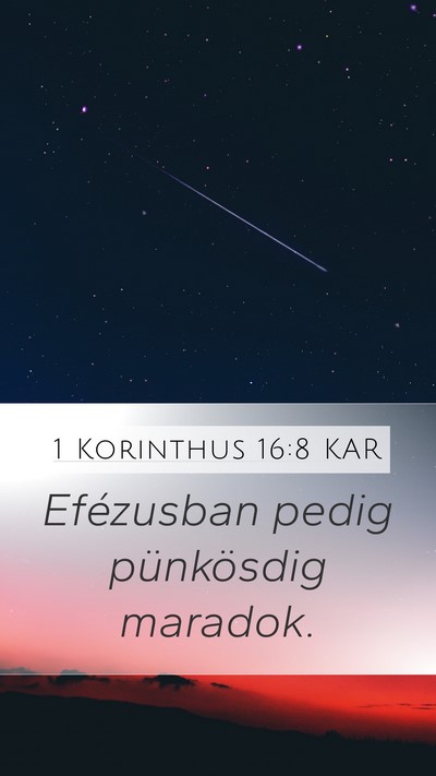 1 Korinthus 16:8 KAR Bible Verse Image