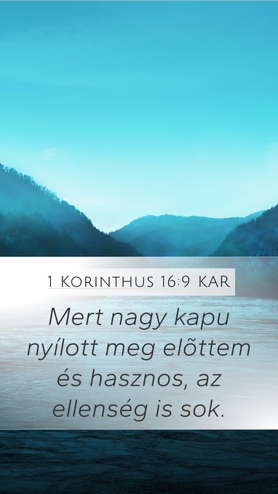 1 Korinthus 16:9 KAR Bible Verse Image