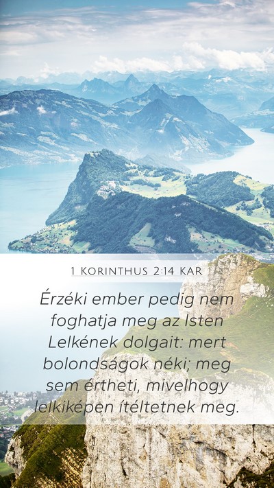 1 Korinthus 2:14 KAR Bible Verse Image