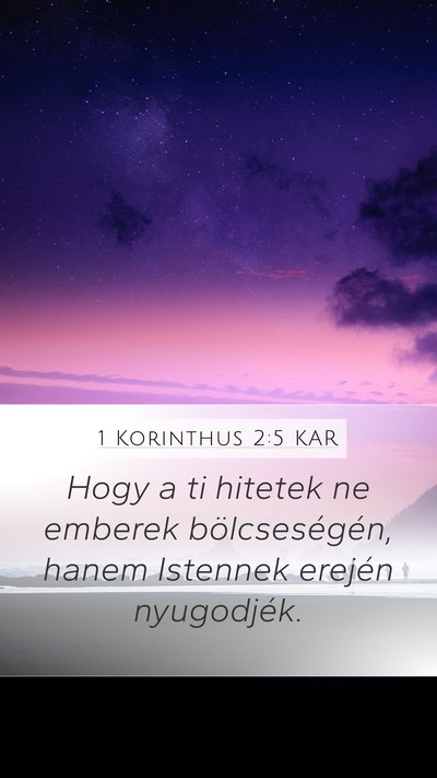1 Korinthus 2:5 KAR Bible Verse Image