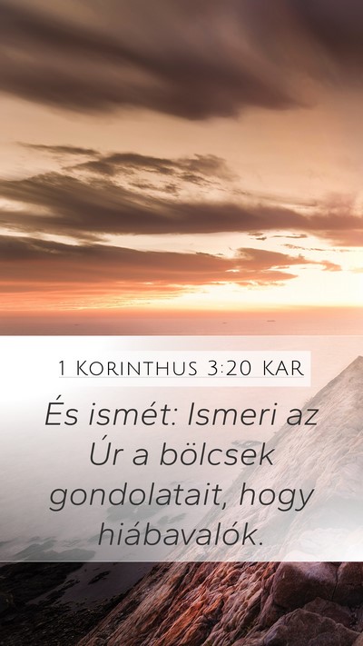 1 Korinthus 3:20 KAR Bible Verse Image