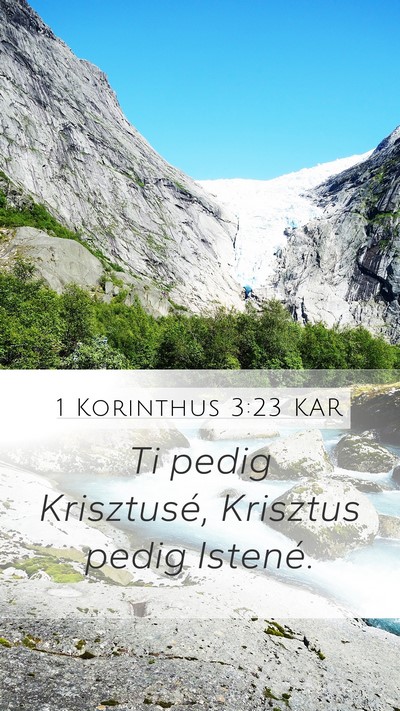 1 Korinthus 3:23 KAR Bible Verse Image